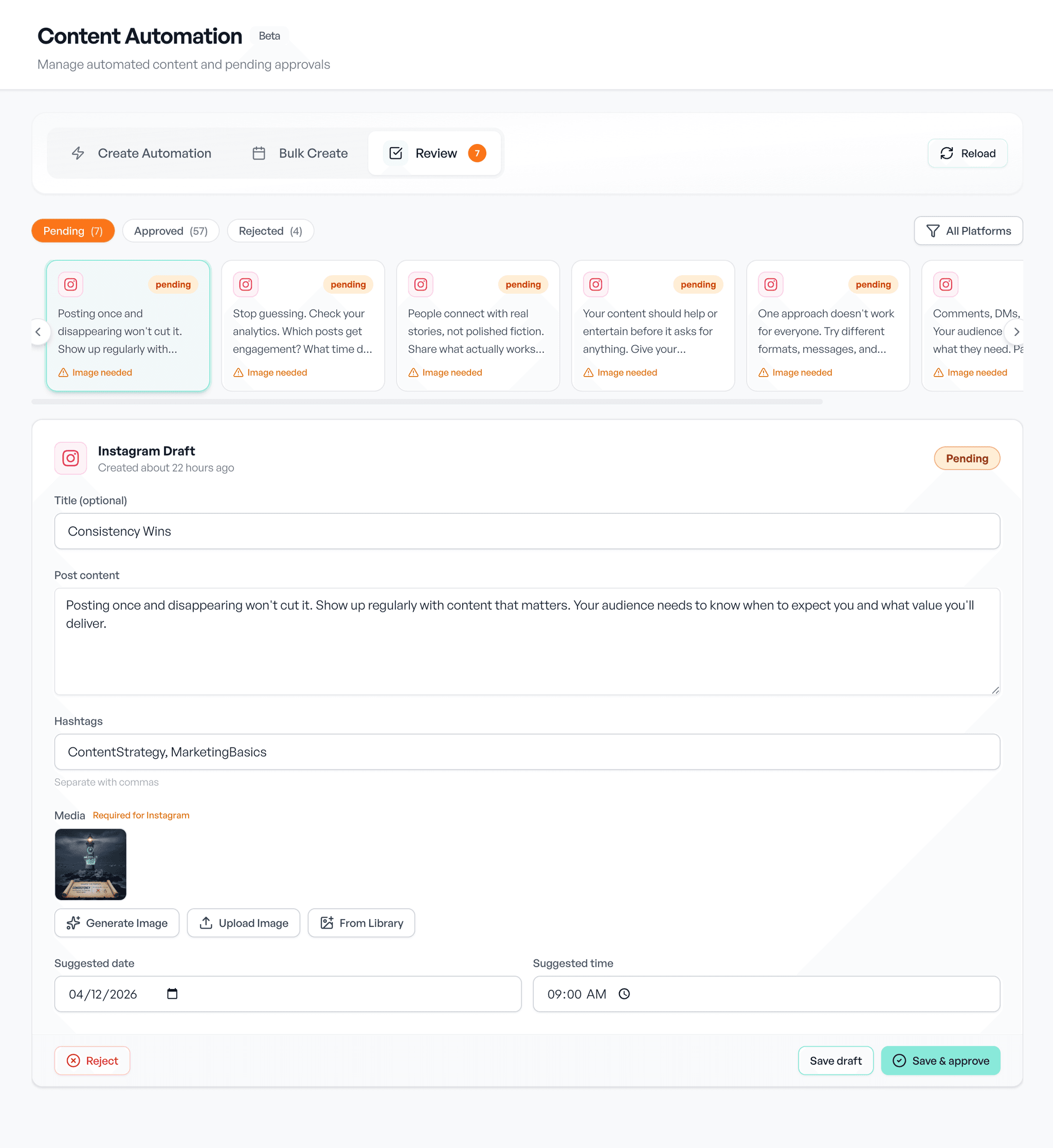 Aidelly automation rules configured for a workspace