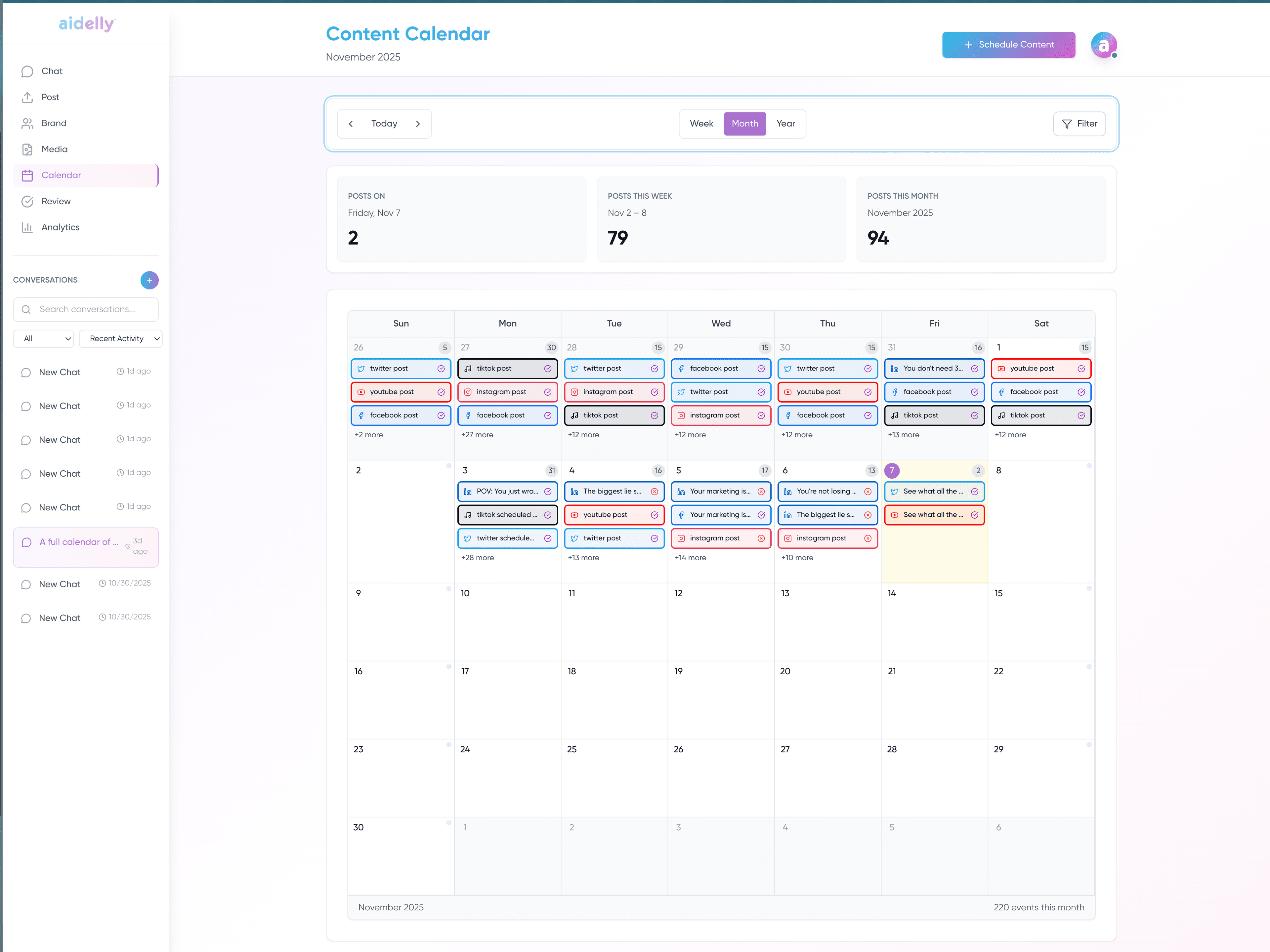 Your entire content plan. In one view.