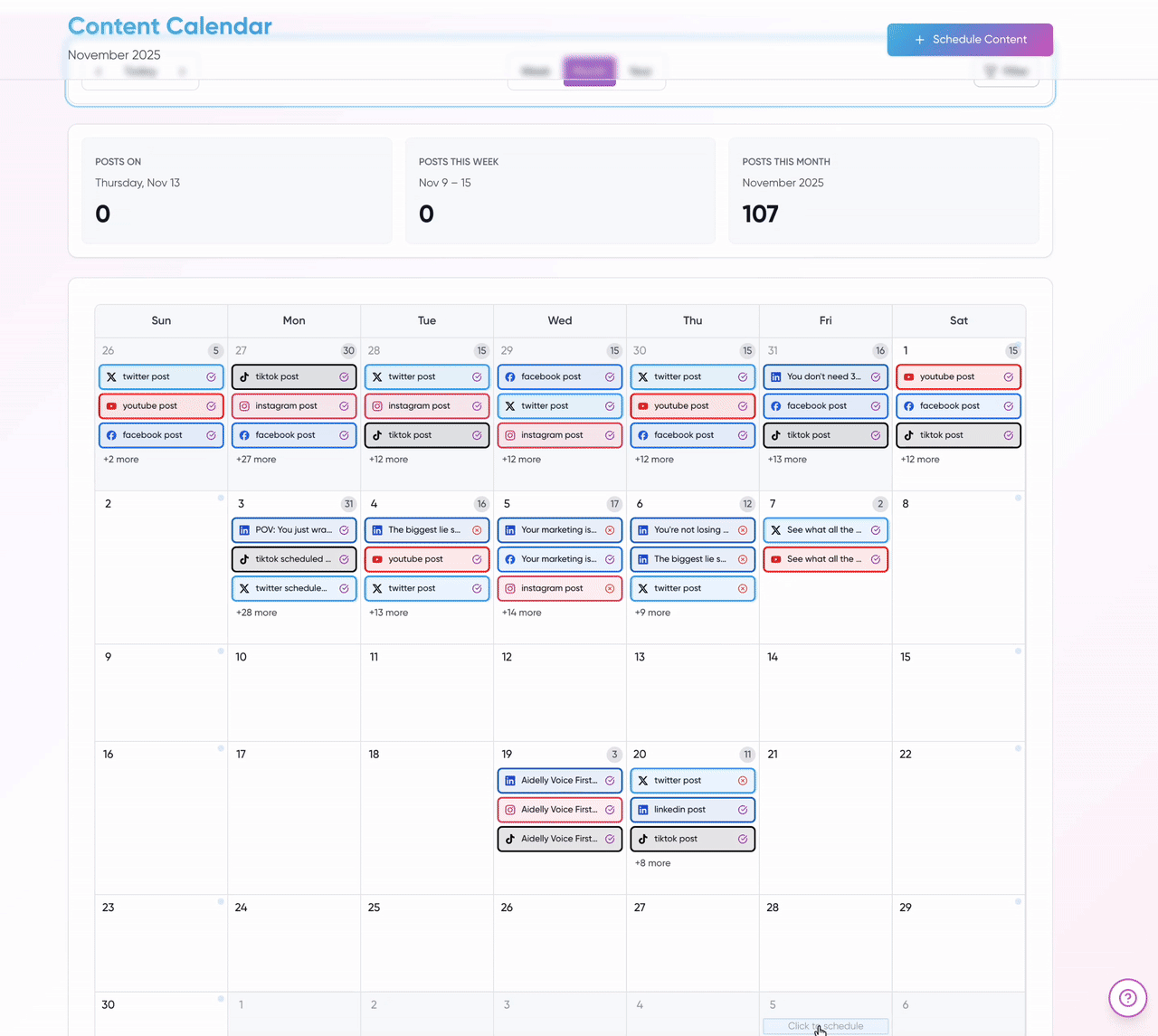 Your entire content plan. In one view.