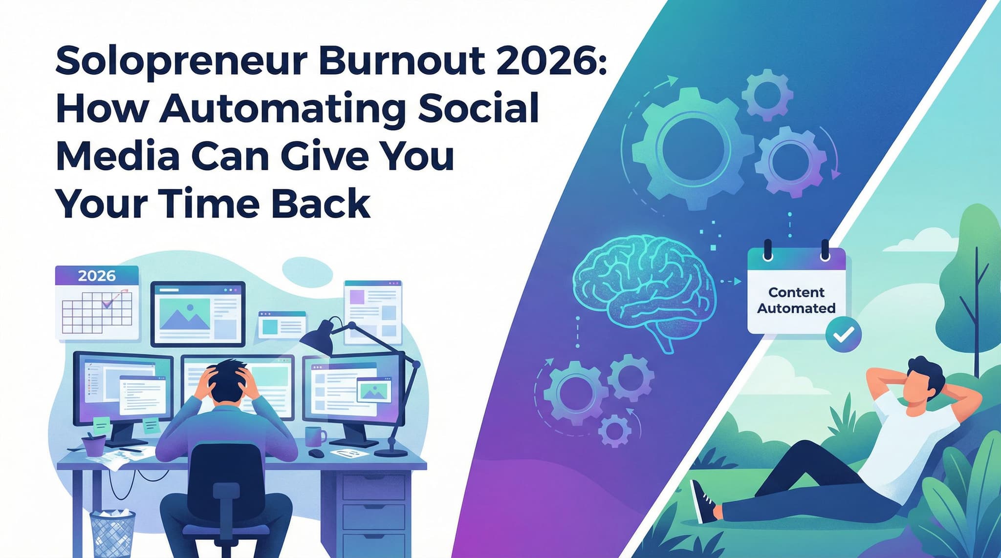 Solopreneur Burnout 2026: How Automating Social Media Can Give You Your Time Back