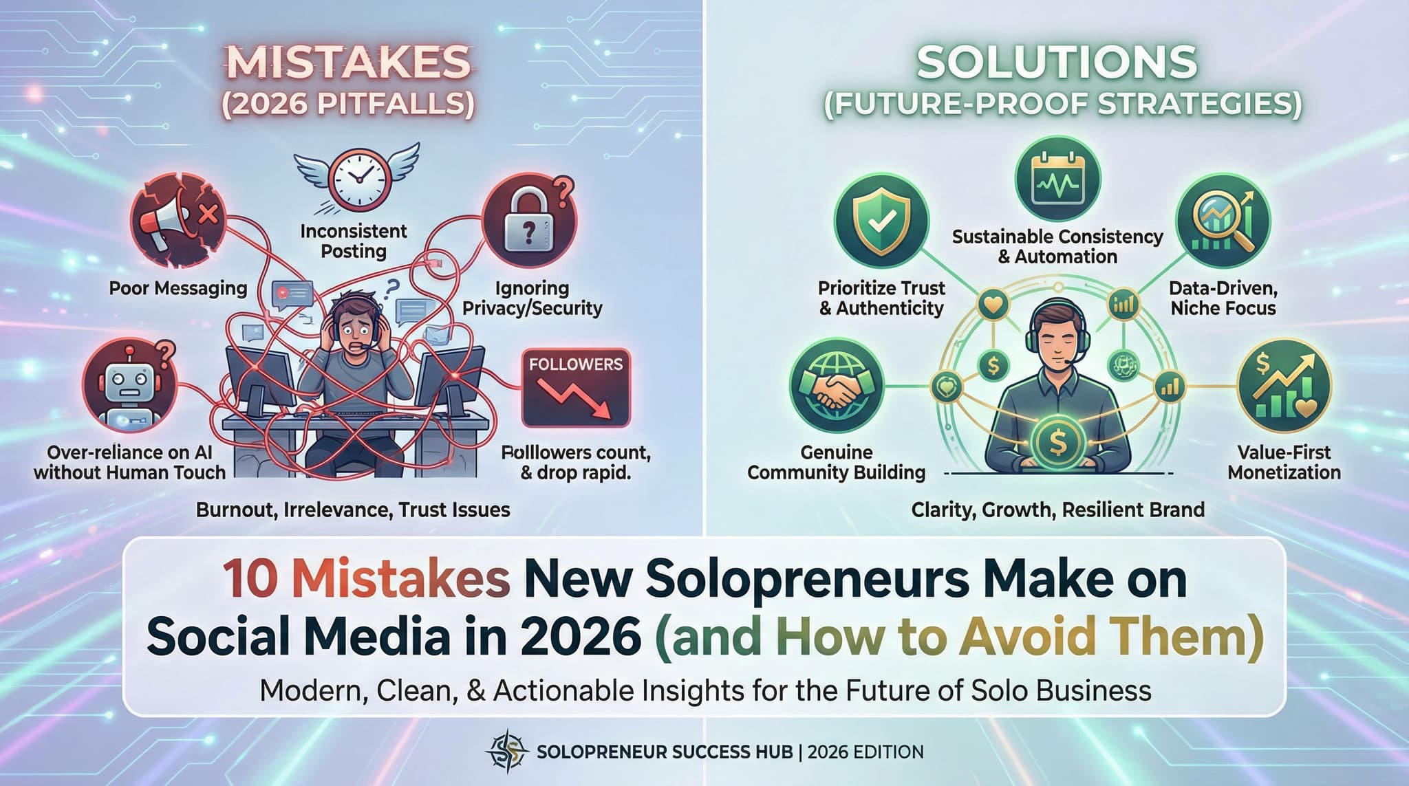 10 Mistakes New Solopreneurs Make on Social Media in 2026 (and How to Avoid Them)