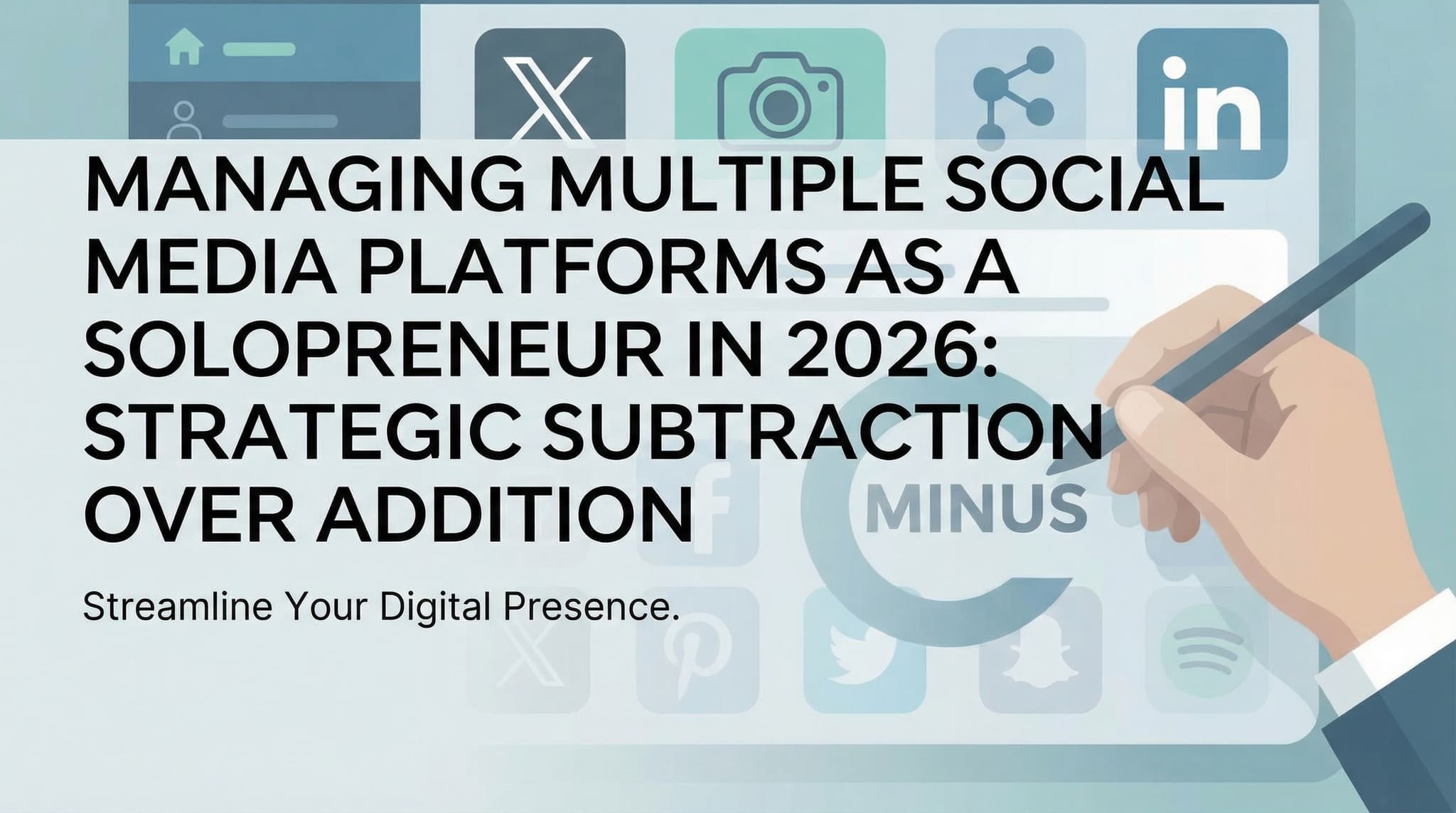 Managing Multiple Social Media Platforms as a Solopreneur in 2026: Strategic Subtraction Over Addition