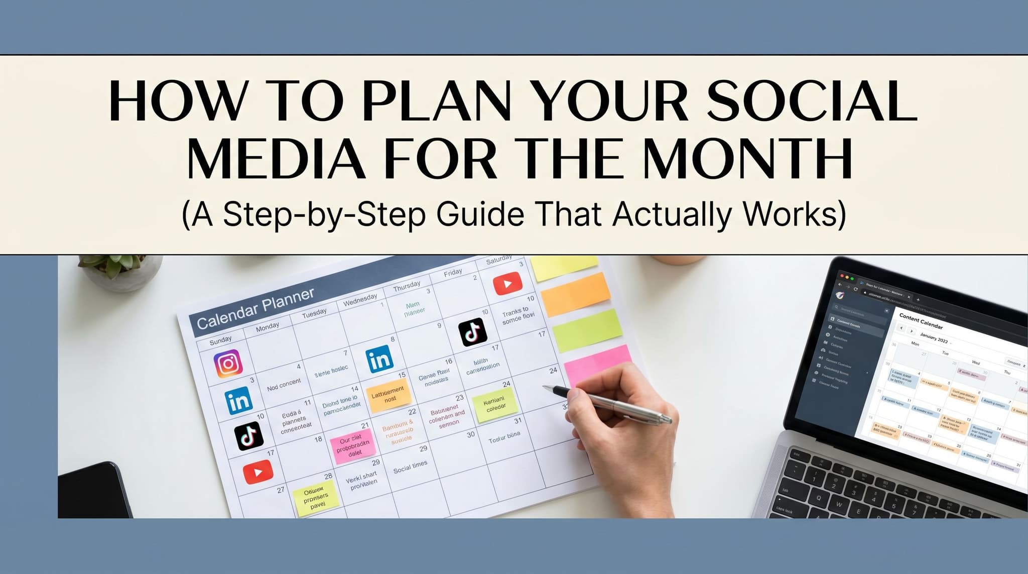 How to Plan Your Social Media for the Month (A Step-by-Step Guide That Actually Works)