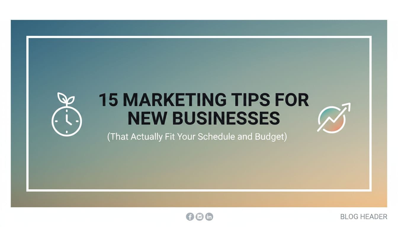 15 Marketing Tips for New Businesses (That Actually Fit Your Schedule and Budget)
