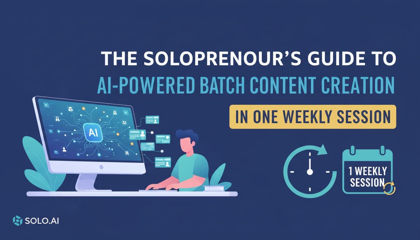 The Solopreneur's Guide to AI-Powered Batch Content Creation in One Weekly Session