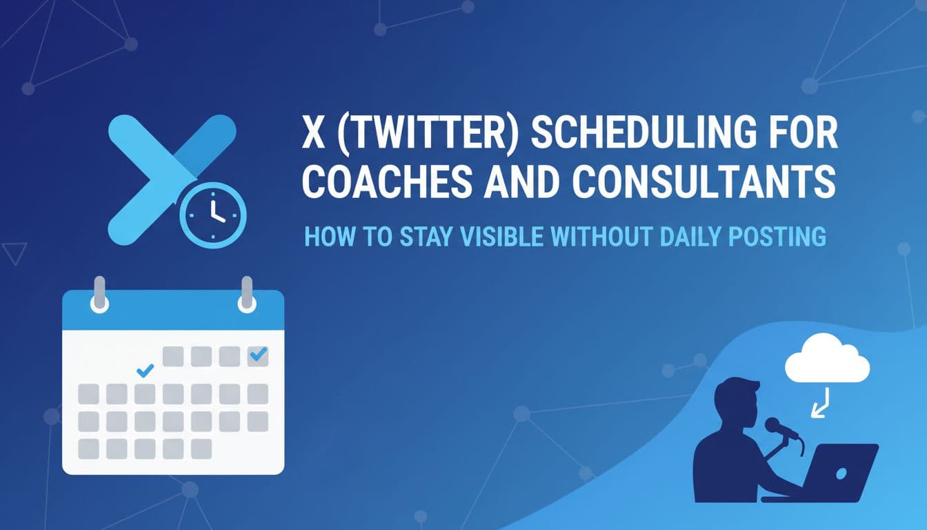 X (Twitter) Scheduling for Coaches and Consultants: How to Stay Visible Without Daily Posting