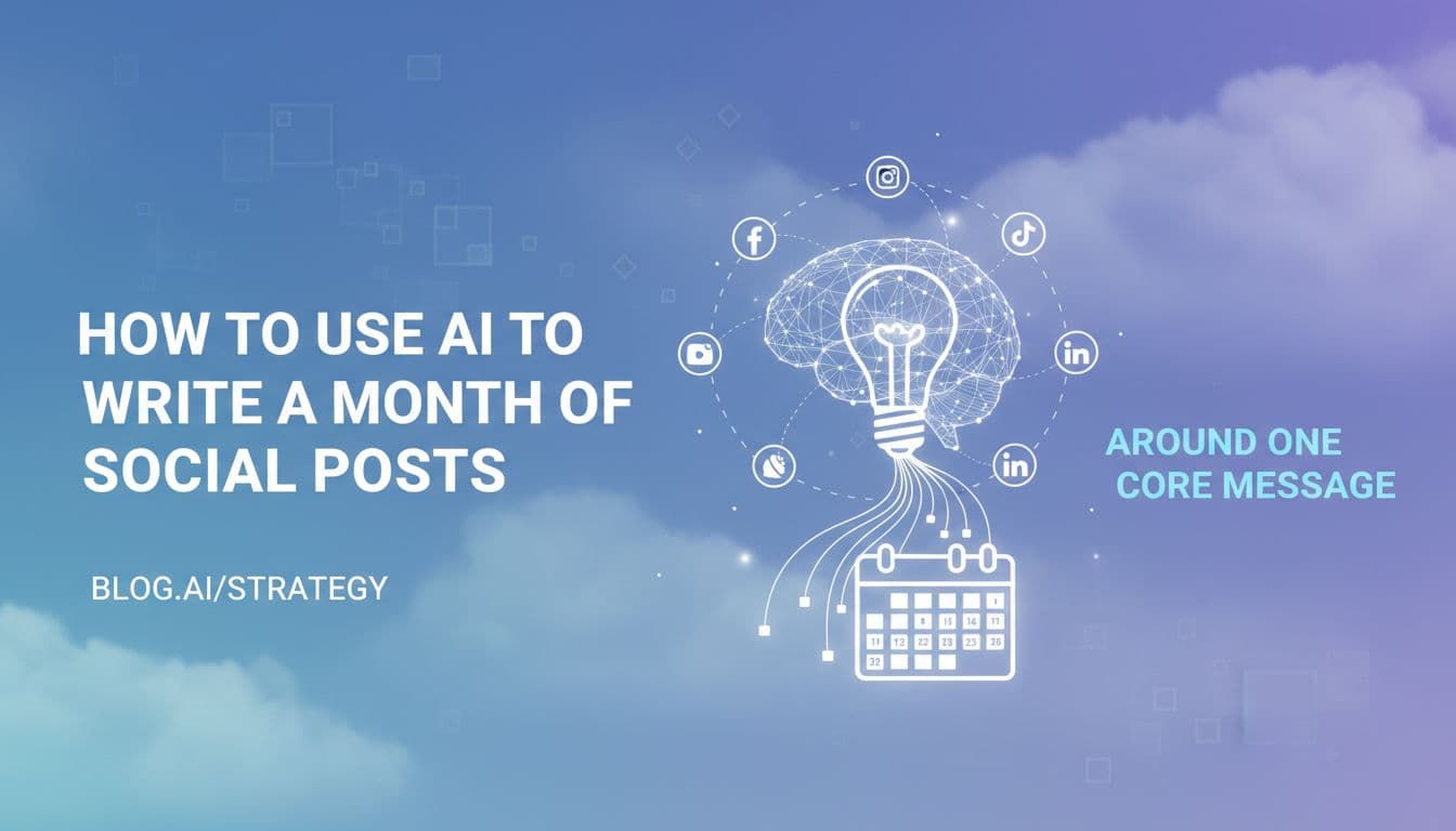 How to Use AI to Write a Month of Social Posts Around One Core Message